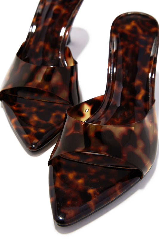 Liora Mules à Talons Moyens - Écaille