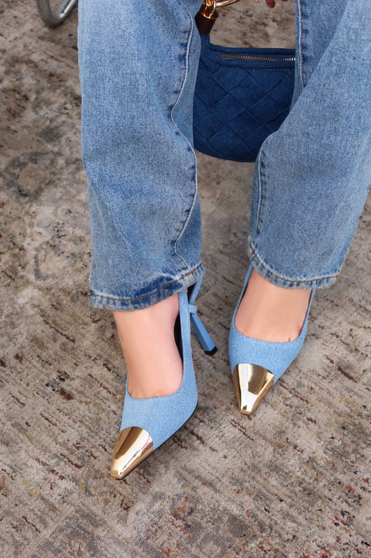 Isla Escarpins Slingback - Denim
