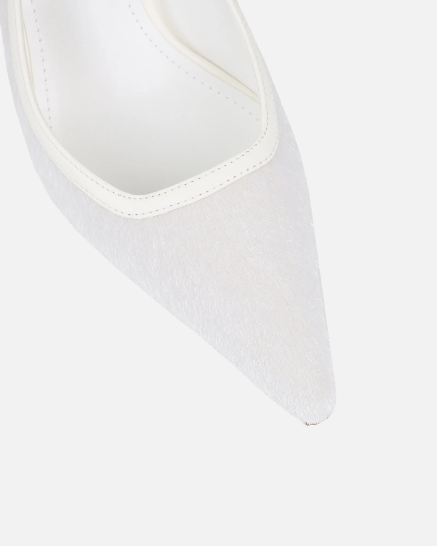 Escarpin Slingback en Velours Blanc