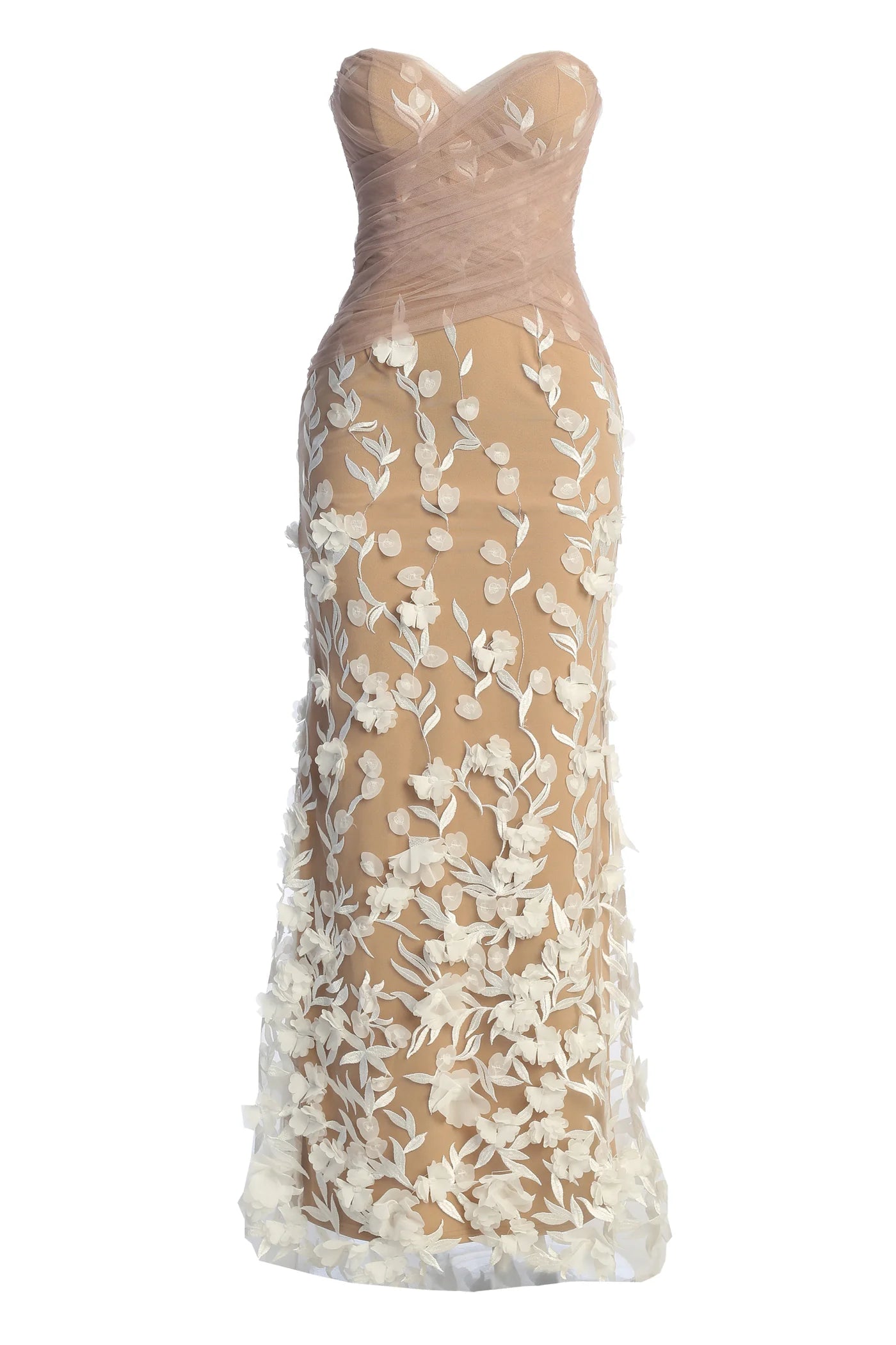 Robe de Soirée Everlasting Brodée Ivoire