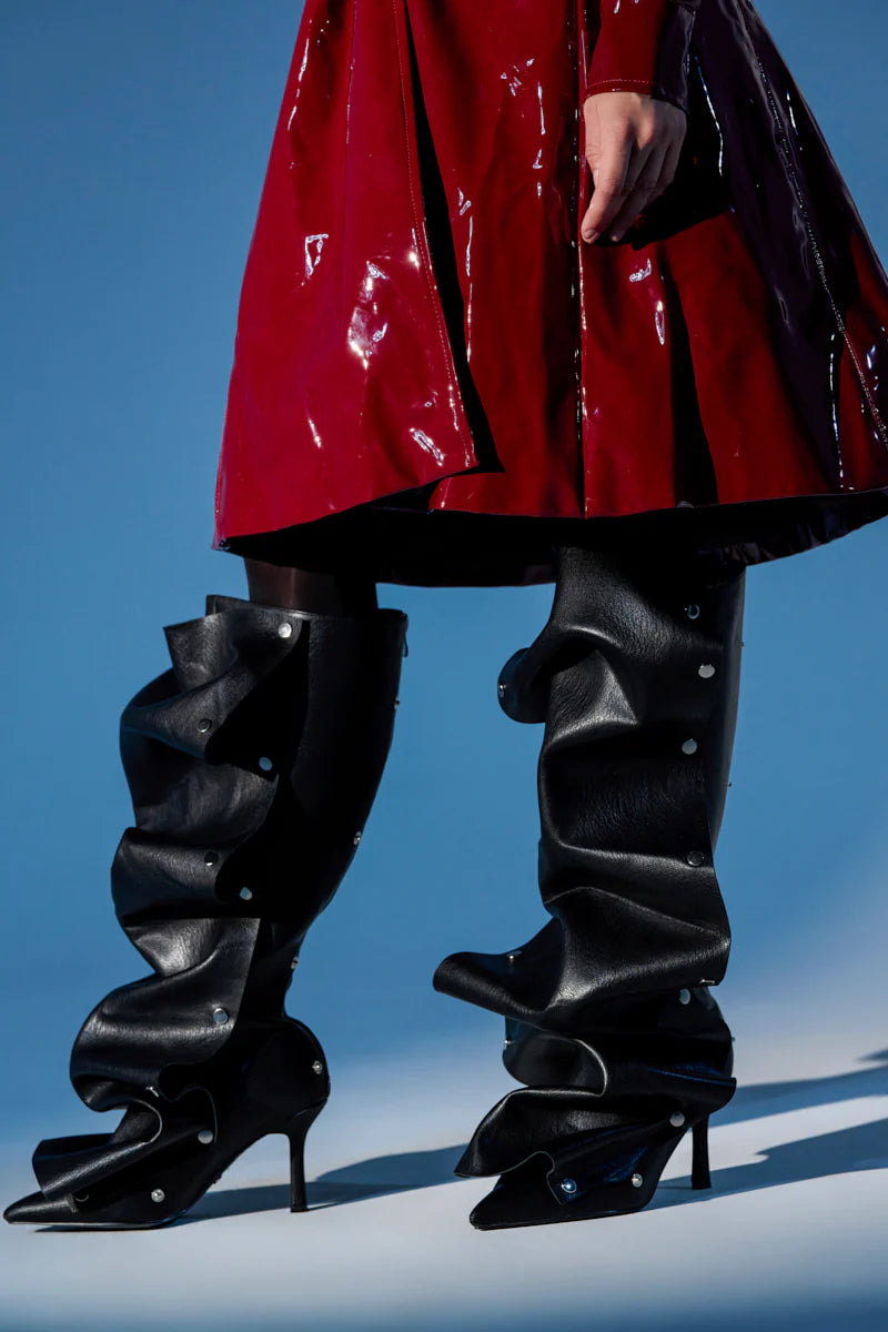Botte noire à bouton pression Imogine