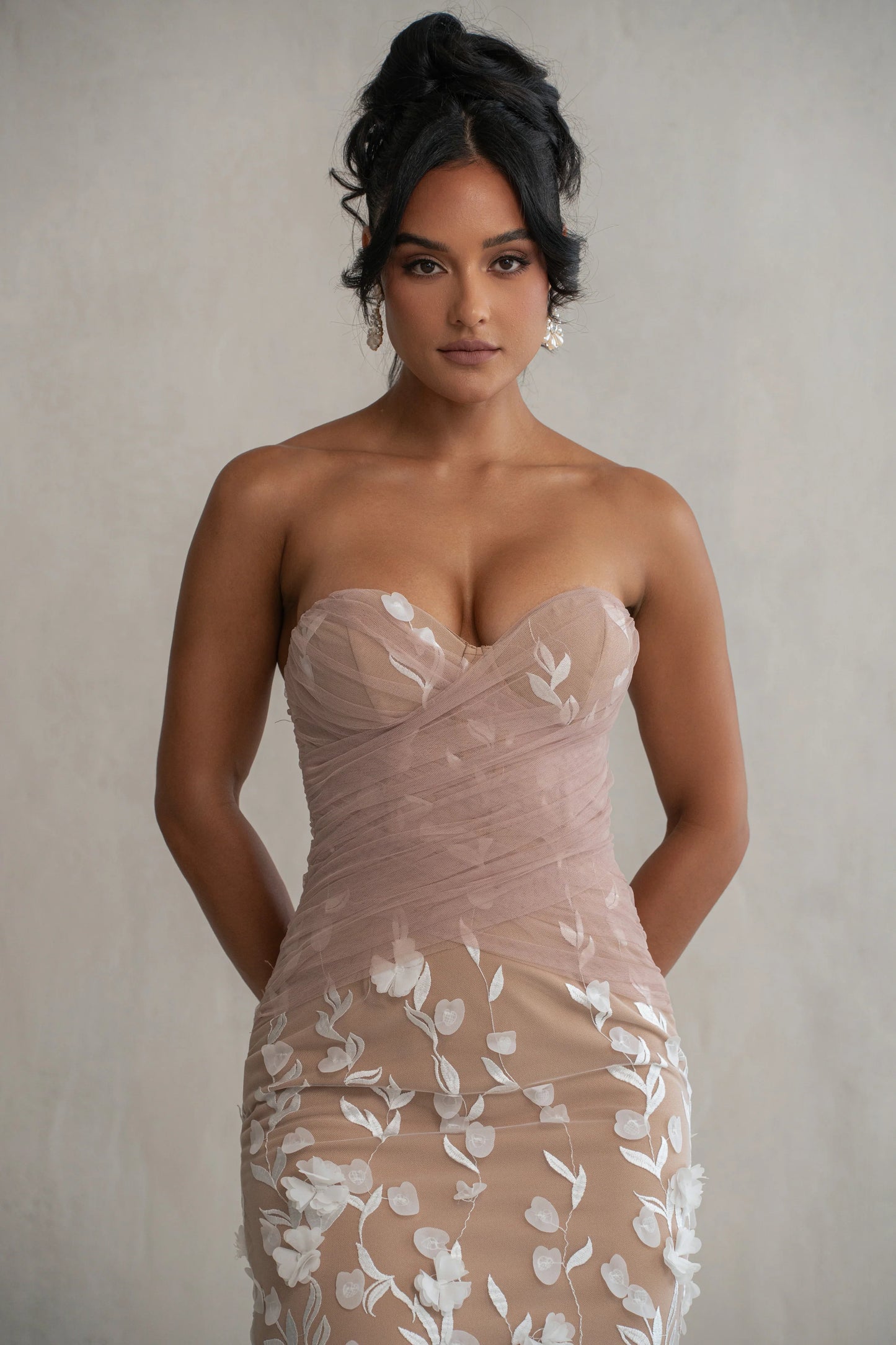 Robe de Soirée Everlasting Brodée Ivoire