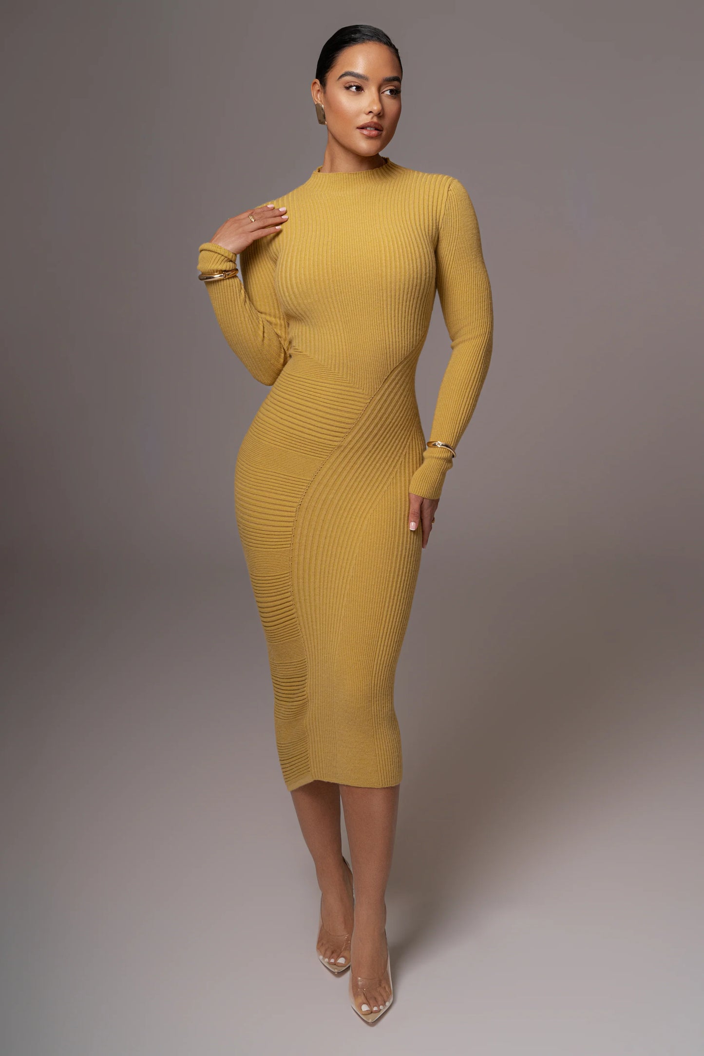 Robe Midi Eliz Vert Citron