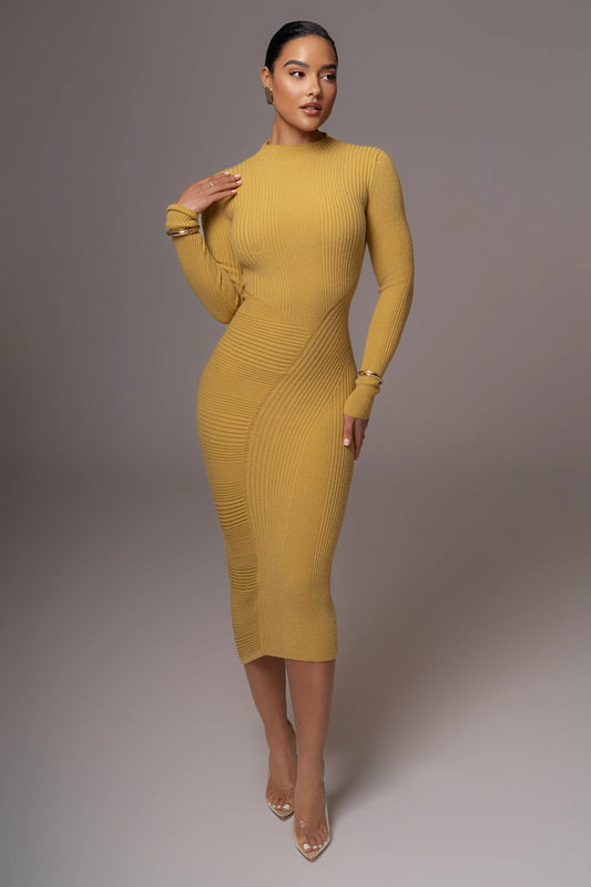 Robe Midi Eliz Vert Citron