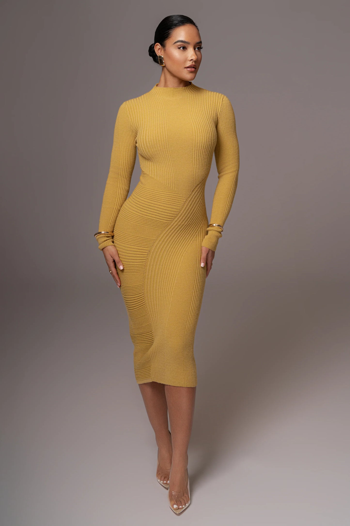 Robe Midi Eliz Vert Citron