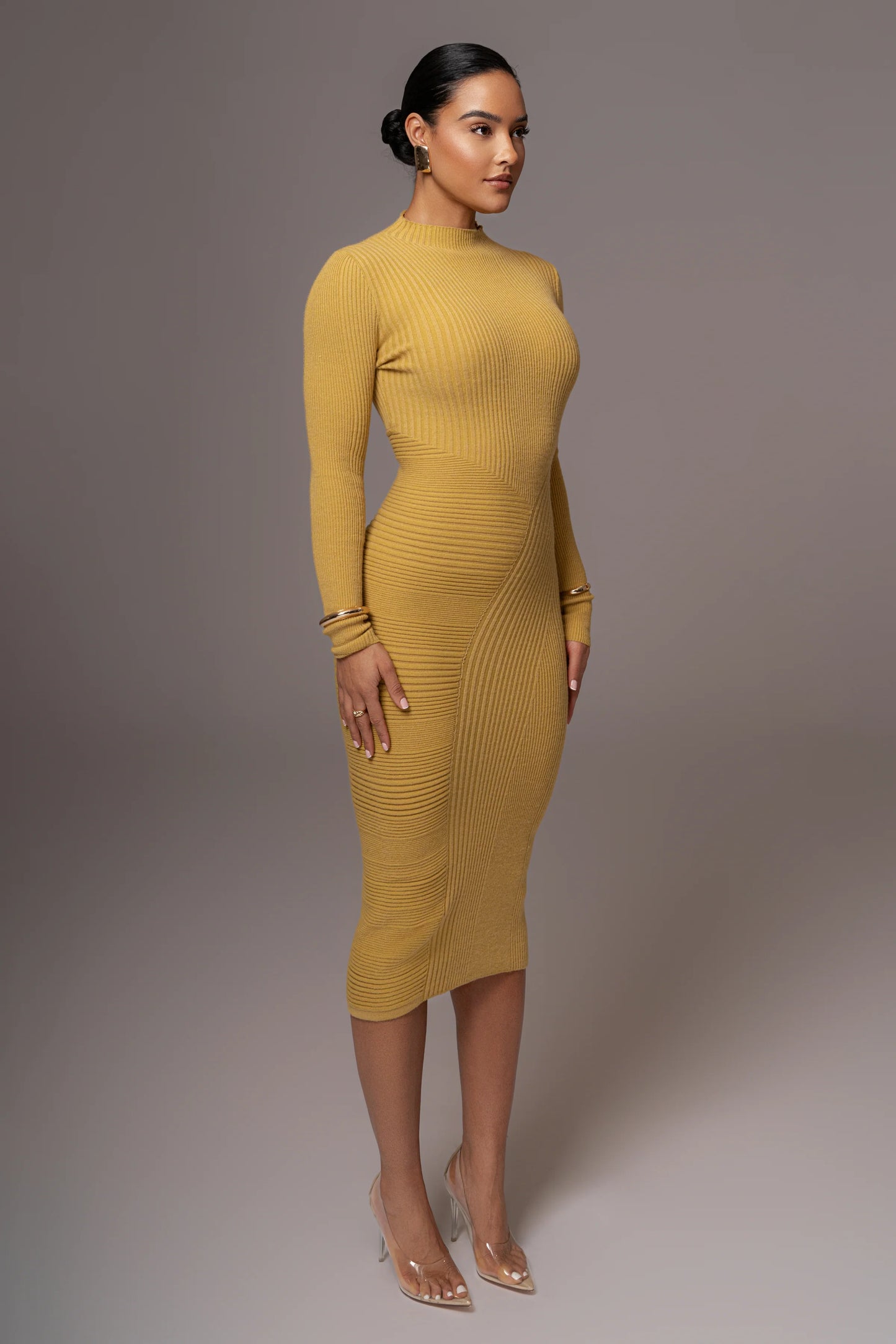 Robe Midi Eliz Vert Citron