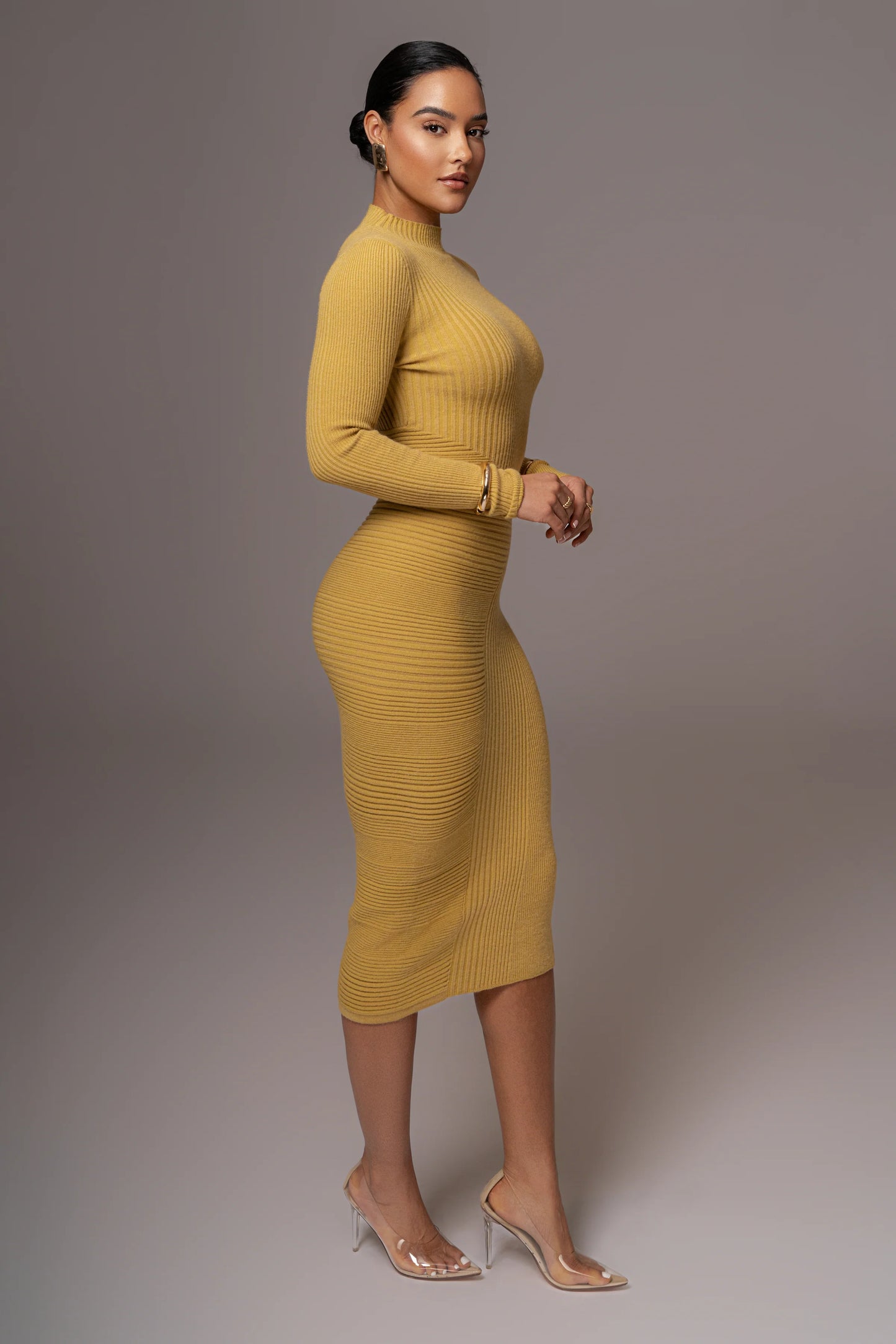 Robe Midi Eliz Vert Citron