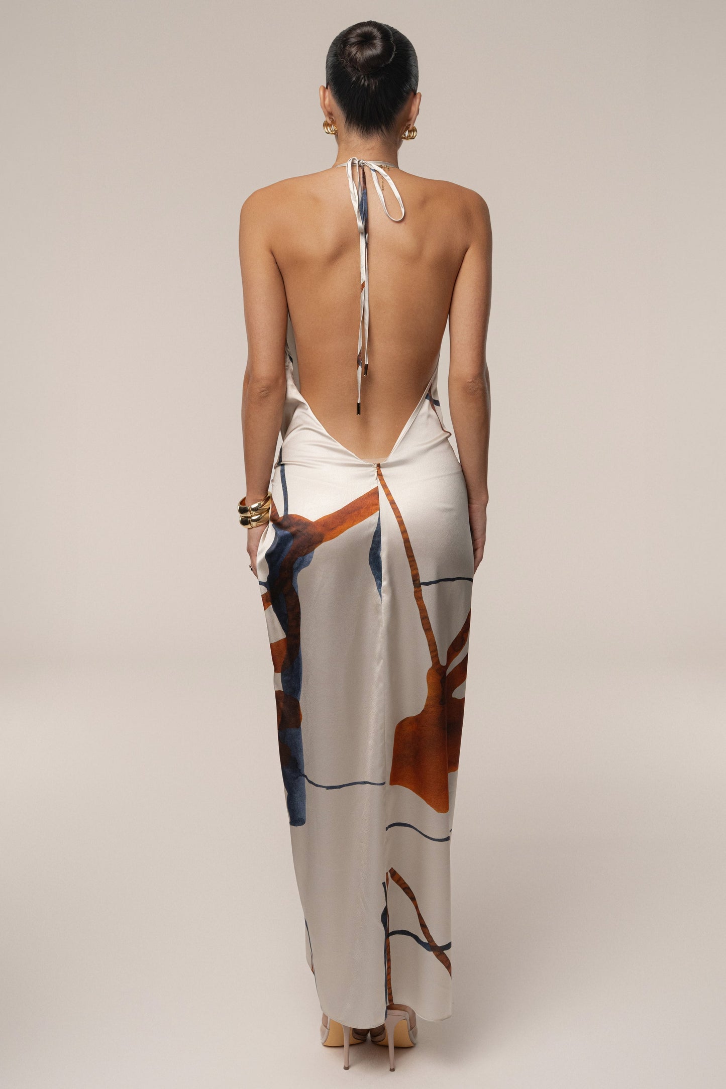 ROBE MIDI SATINÉE MALIBU IVOIRE