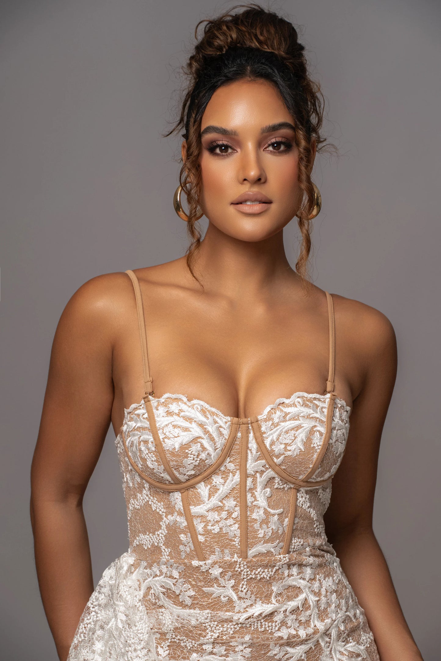 Robe Mini Marilyn en Dentelle Blanche