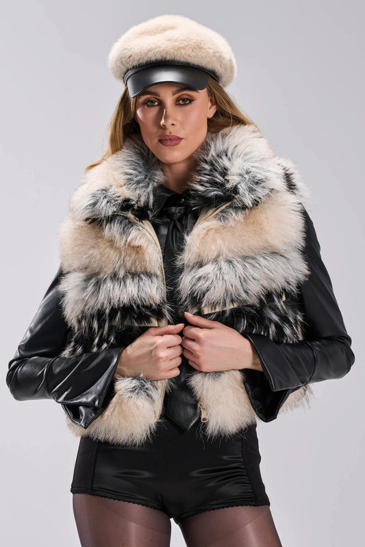 Gilet 'Glory' Long en Fausse Fourrure