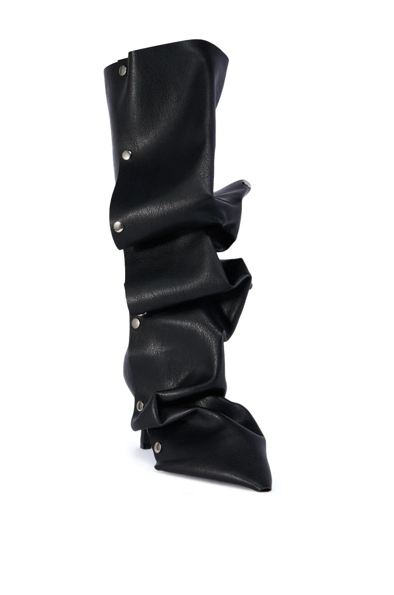 Botte noire à bouton pression Imogine