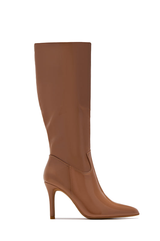 Bottes à talons hauts – Camel