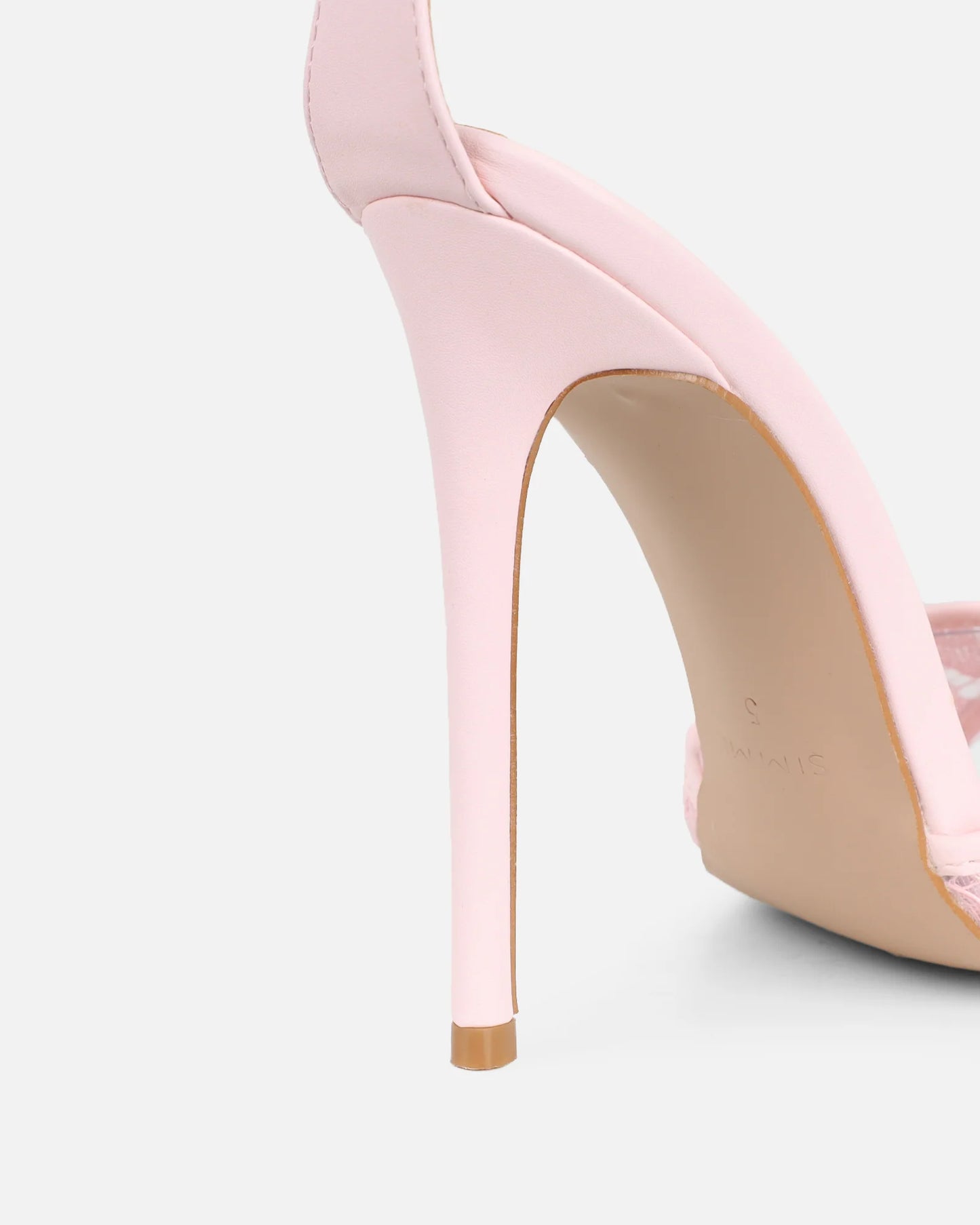 Sandales à Talon en Dentelle Rose