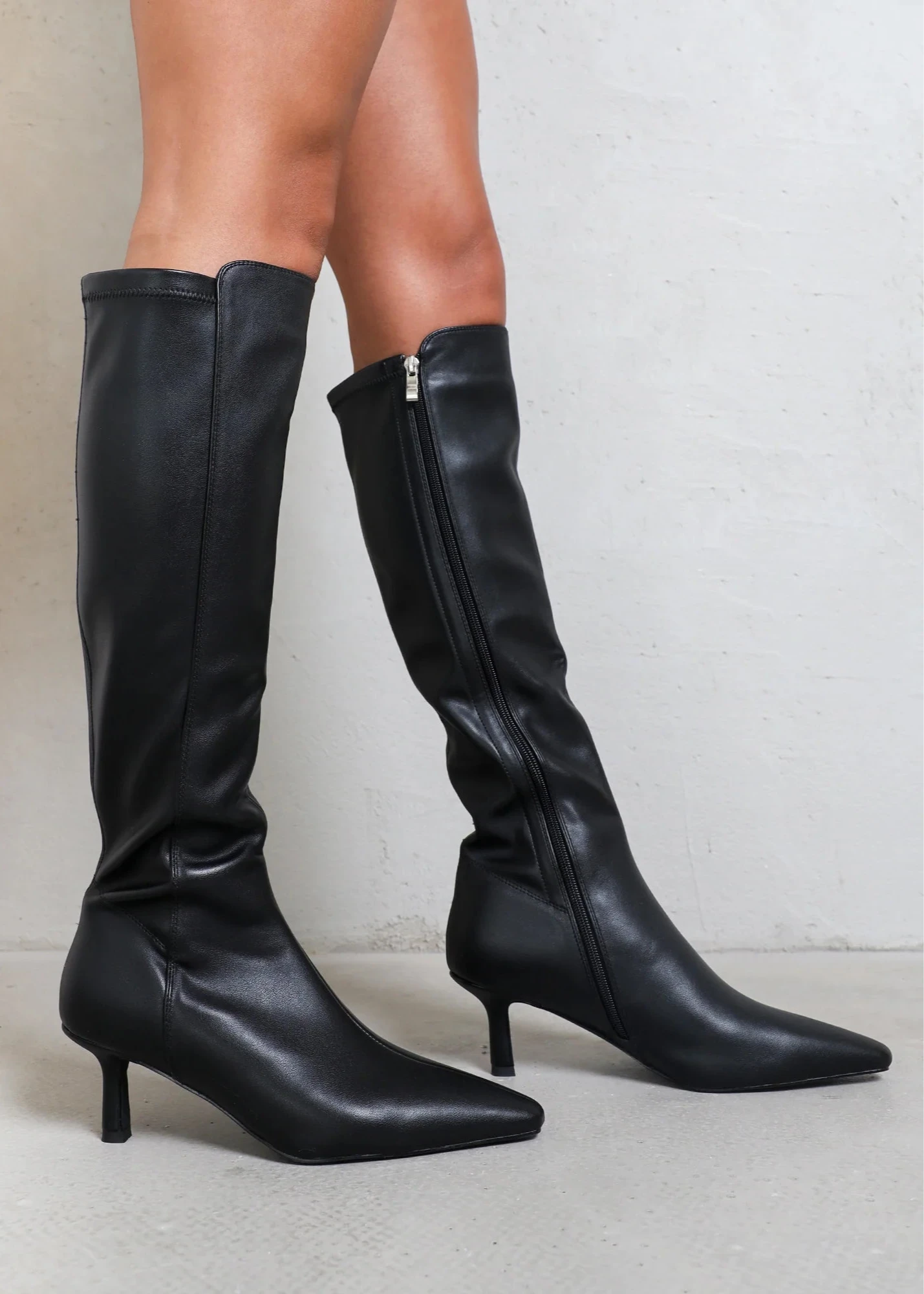 Bottes Montantes Noires Extensibles