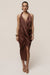 Luna Robe Drapée Dolce - Marron