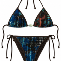 Copacabana - Ensemble Bikini (Bleu et Marron)