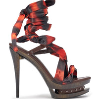 DESIGNER Chloé Sandales à Plateforme et Stiletto - Imprimé Tigre