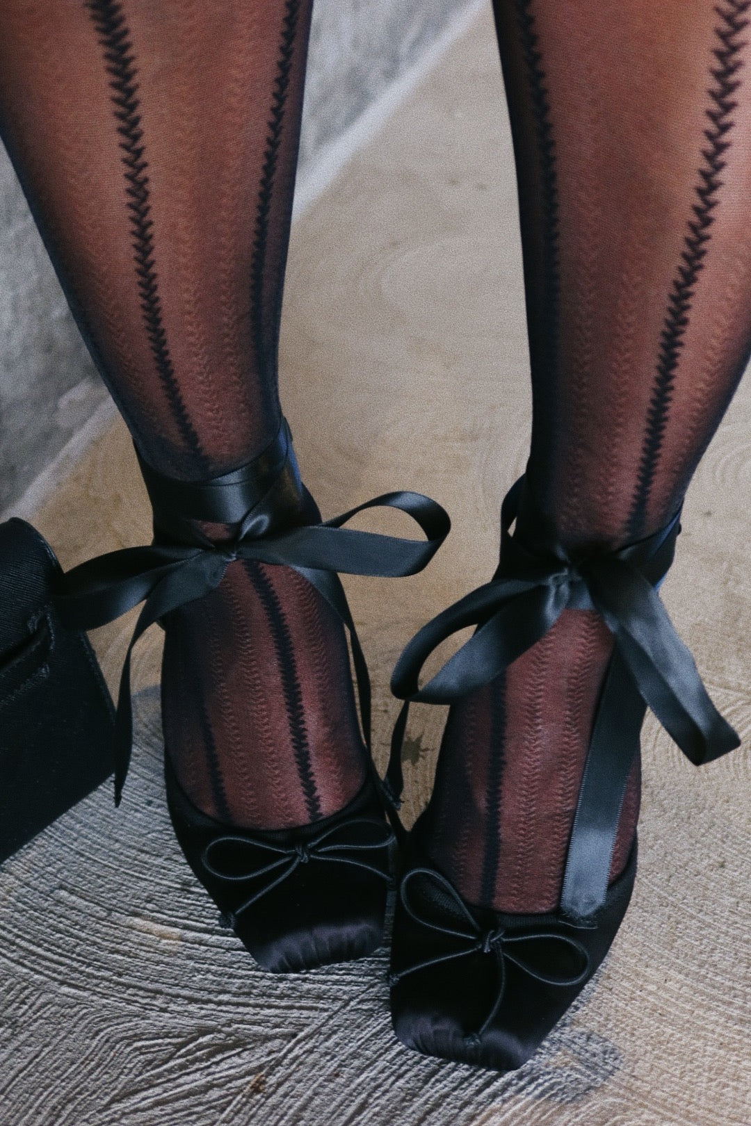 Cllaraa Talons à Lacets Style Ballerine - Noir