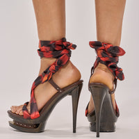DESIGNER Chloé Sandales à Plateforme et Stiletto - Imprimé Tigre