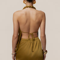 Luna Robe Drapée Dolce - Citron Vert