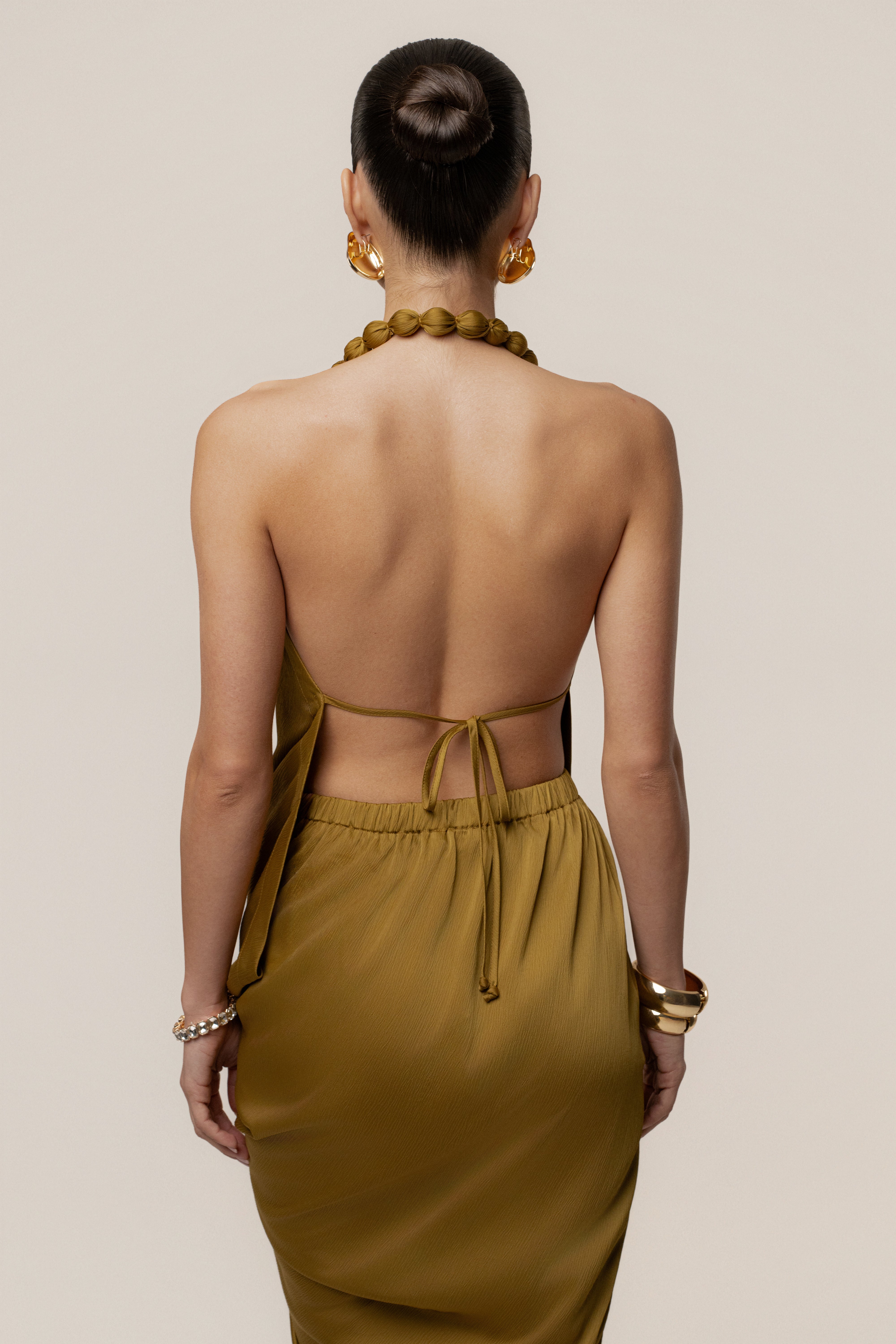 Luna Robe Drapée Dolce - Citron Vert