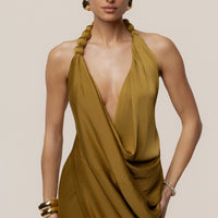 Luna Robe Drapée Dolce - Citron Vert