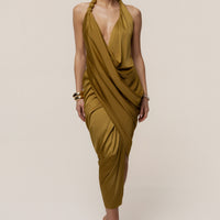 Luna Robe Drapée Dolce - Citron Vert