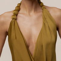 Luna Robe Drapée Dolce - Citron Vert
