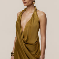 Luna Robe Drapée Dolce - Citron Vert