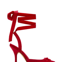 Cllaraa Talons à Lacets Style Ballerine - Rouge