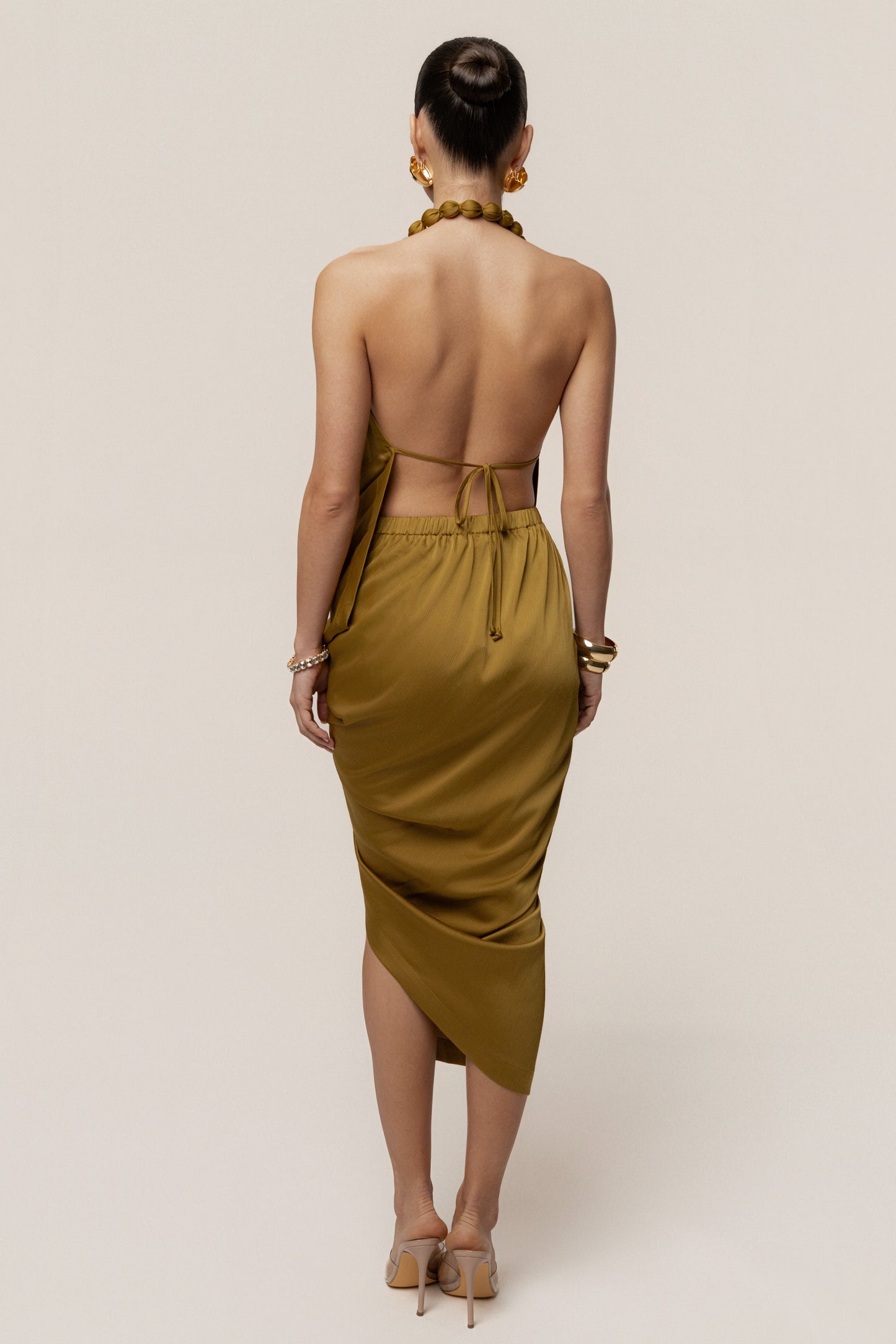 Luna Robe Drapée Dolce - Citron Vert