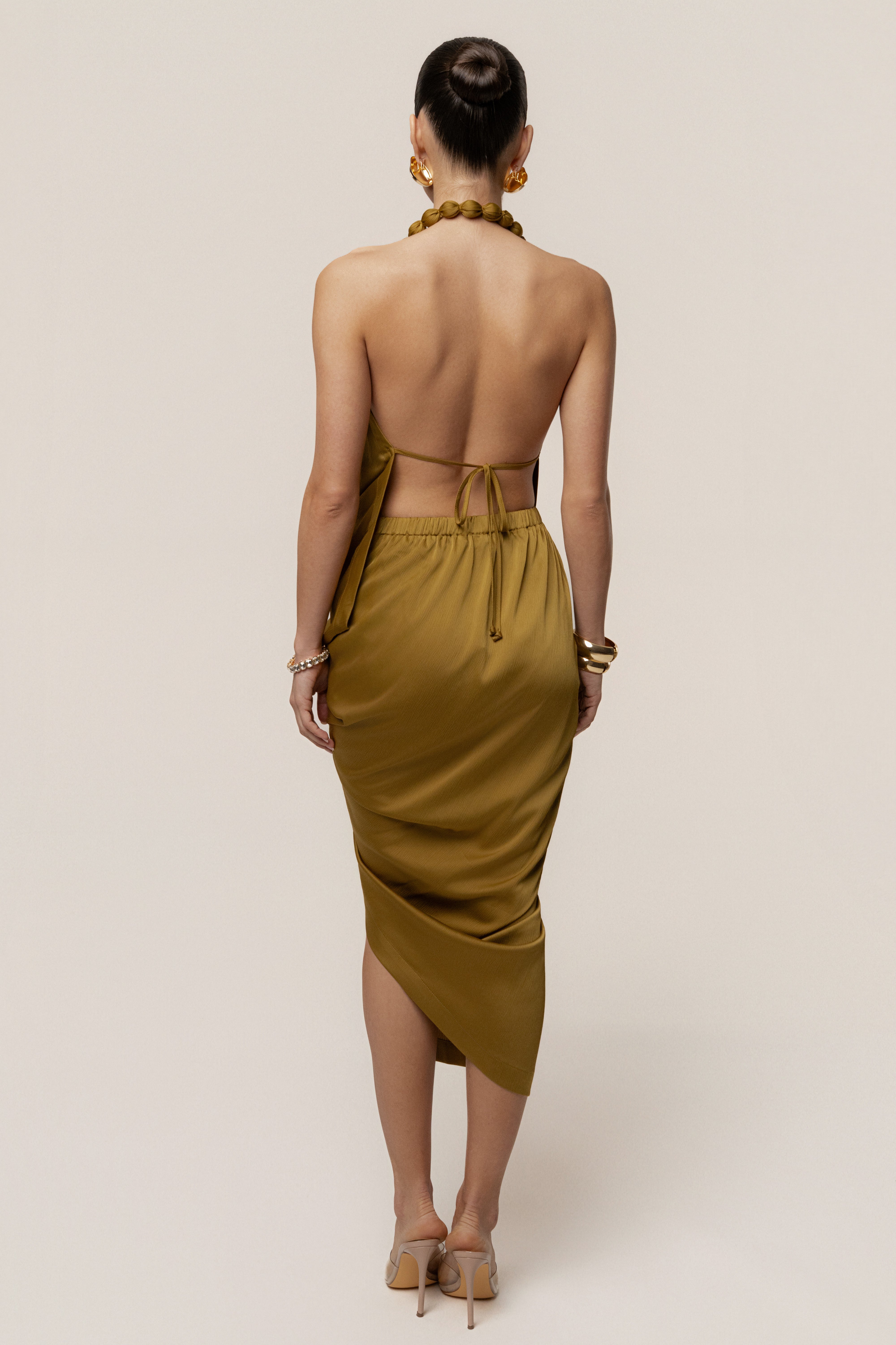 Luna Robe Drapée Dolce - Citron Vert