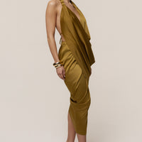 Luna Robe Drapée Dolce - Citron Vert