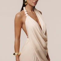 Luna Robe Drapée Dolce - Champagne