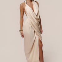 Luna Robe Drapée Dolce - Champagne