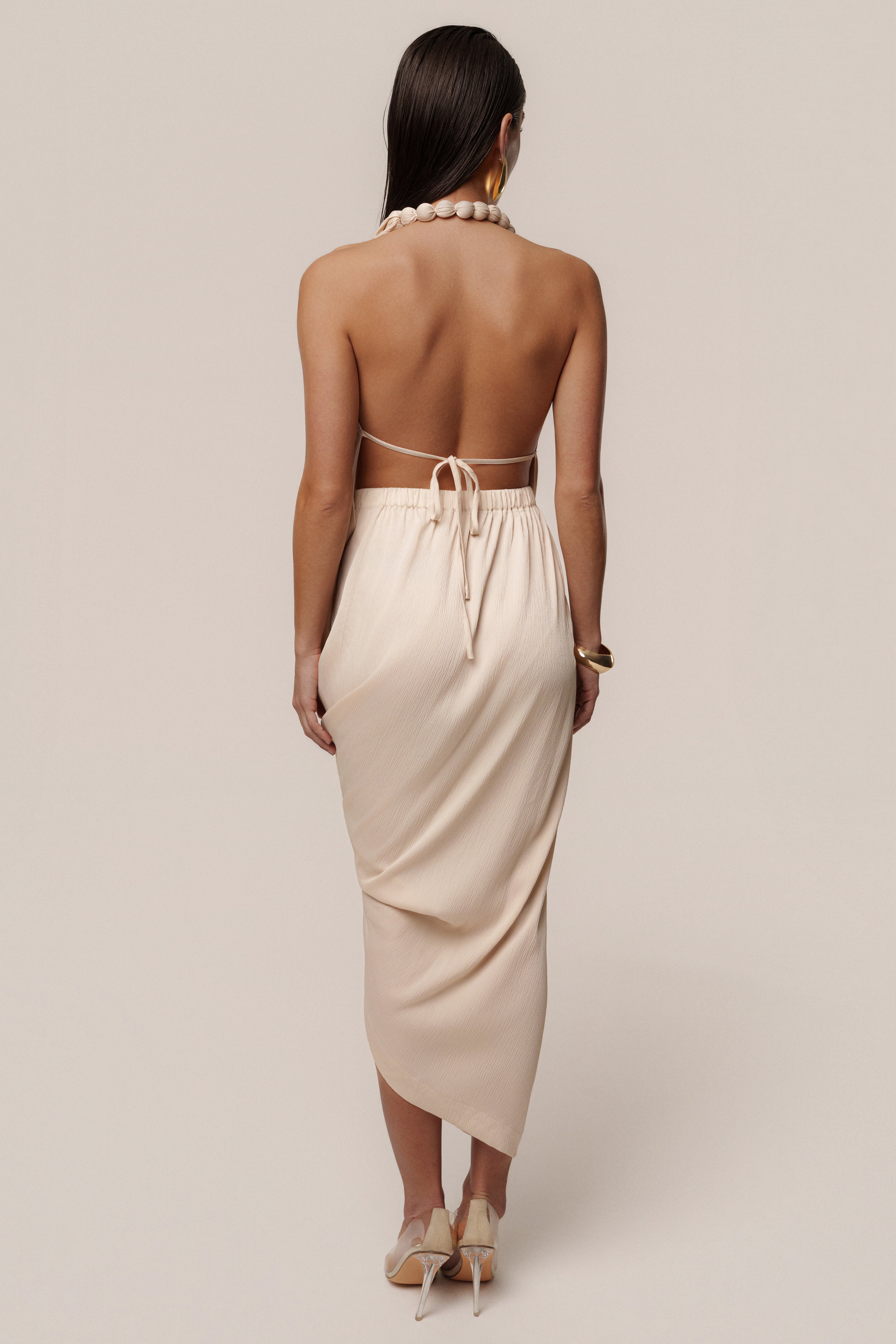 Luna Robe Drapée Dolce - Champagne