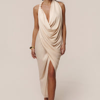 Luna Robe Drapée Dolce - Champagne