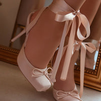 Cllaraa Talons à Lacets Style Ballerine - Nude