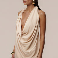 Luna Robe Drapée Dolce - Champagne