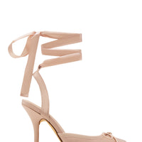 Cllaraa Talons à Lacets Style Ballerine - Nude