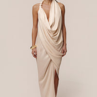 Luna Robe Drapée Dolce - Champagne