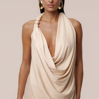 Luna Robe Drapée Dolce - Champagne