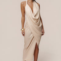 Luna Robe Drapée Dolce - Champagne