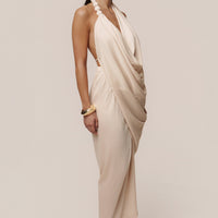 Luna Robe Drapée Dolce - Champagne