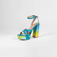 Vesper Sandales à Plateforme Sky High - Bleu Ciel