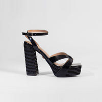 Vesper Sandales à Plateforme Sky High - Noir