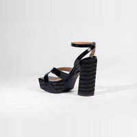 Vesper Sandales à Plateforme Sky High - Noir