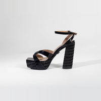 Vesper Sandales à Plateforme Sky High - Noir