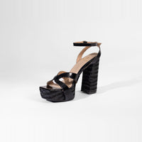 Vesper Sandales à Plateforme Sky High - Noir