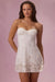 Gaia Robe Mini Bandeau Ornée - Ivoire